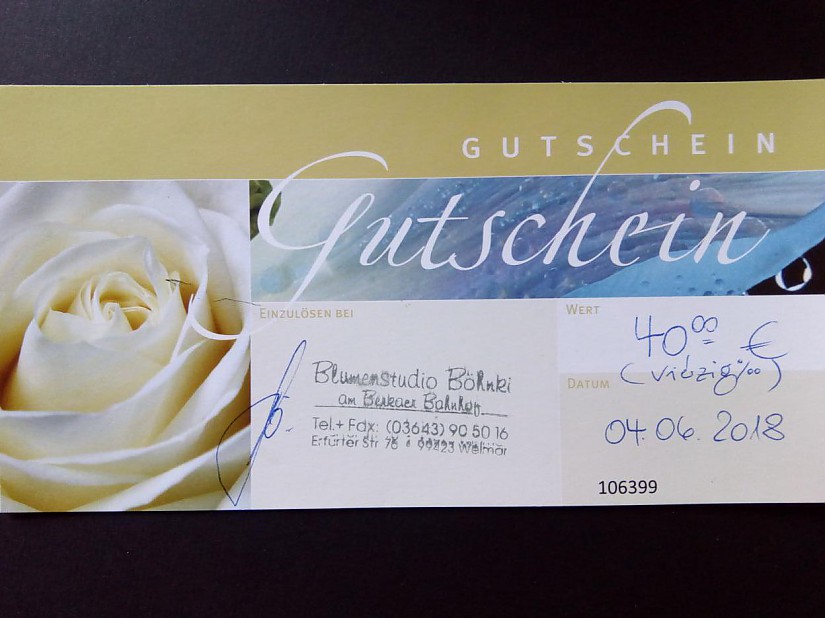 Dankeschön-Preis vom Blumengeschäft Böhnki, Foto: Radio LOTTE 