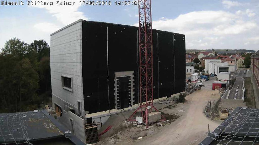 Neues Bauhausmuseum (Bauzustand 17. 08. 2018), Quelle: webcam KSW