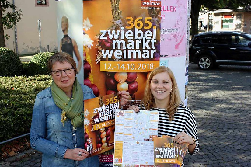Plakat zum Zwiebelmarkt 2018, Foto: Weimar GmbH, Uta Kühne Plakat zum Zwiebelmarkt 2018, Foto: Weimar GmbH, Uta Kühne