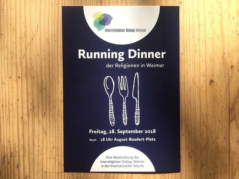 Flyer: Running Dinner der Religionen