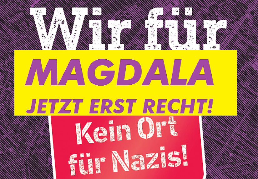 "Wir für Magdala - JETZT ERST RECHT" | Ausschnitt Plakat © Wir für Apolda/Facebook