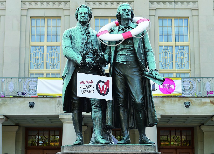 Theaterplatz am 25. August 2017, Foto: Claus Bach