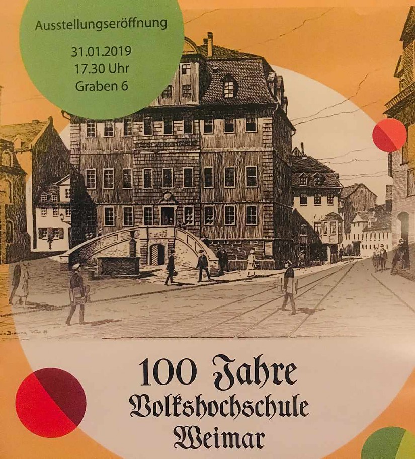 Plakatausschnitt  "100 Jahre Volkshochschule Weimar"