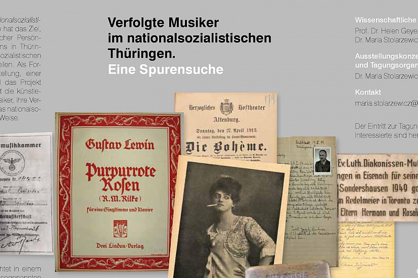 Auszug: Faltblatt »Verfolgte Musiker im nationalsozialistischen Thüringen. Eine Spurensuche« Auszug: Faltblatt »Verfolgte Musiker im nationalsozialistischen Thüringen. Eine Spurensuche«