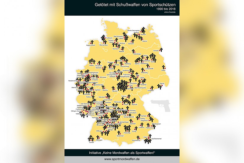 Plakatmotiv der Initiative »Keine Mordwaffen als Sportwaffen« Plakatmotiv der Initiative »Keine Mordwaffen als Sportwaffen«