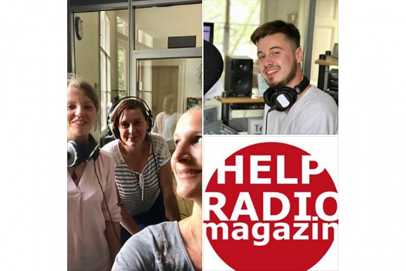 Das Help Team mit Studiogast Gabriele Rabe, Foto: Stefanie Lachmann Das Help Team mit Studiogast Gabriele Rabe, Foto: Stefanie Lachmann