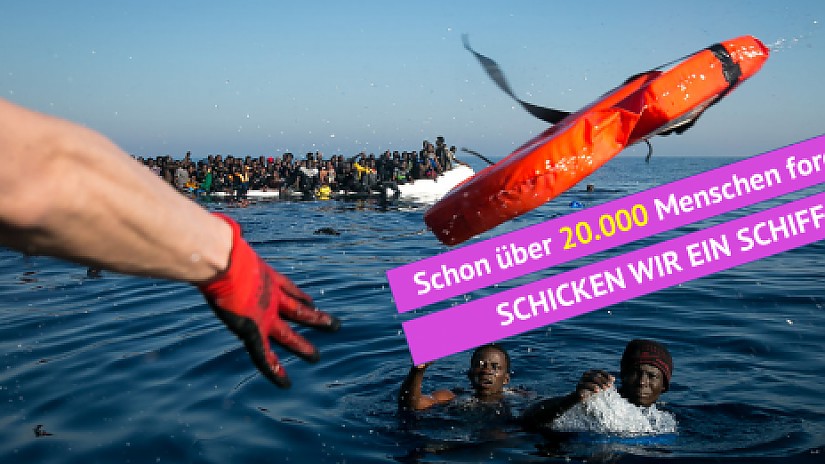 Screenshot: Petition »Schicken wir ein Schiff«, Quelle: www.change.org Screenshot: Petition »Schicken wir ein Schiff«, Quelle: www.change.org