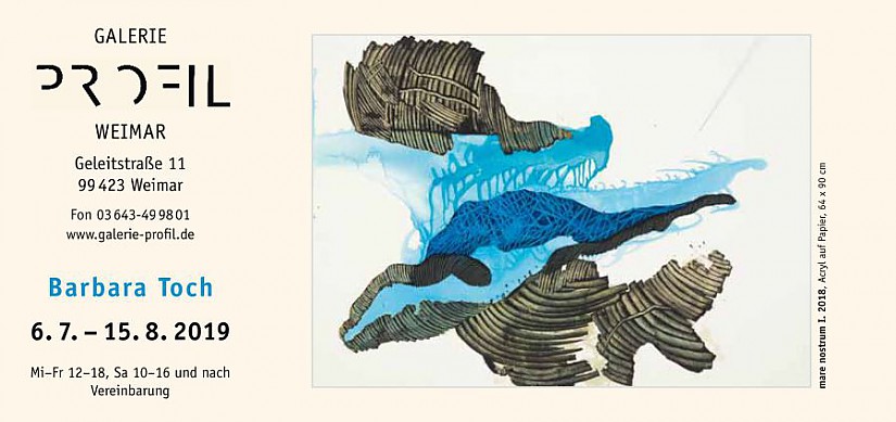 Flyer: Ausstellungseröffnung »mare nubium« | Werke von Barbara Toch in der Galerie Profil Flyer: Ausstellungseröffnung »mare nubium« | Werke von Barbara Toch in der Galerie Profil