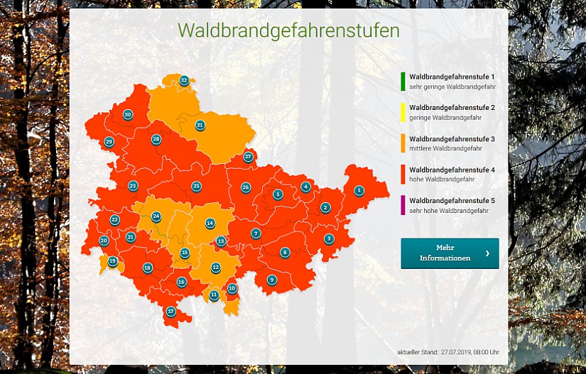 Screenshot Startseite - Thüringen Forst Screenshot Startseite - Thüringen Forst