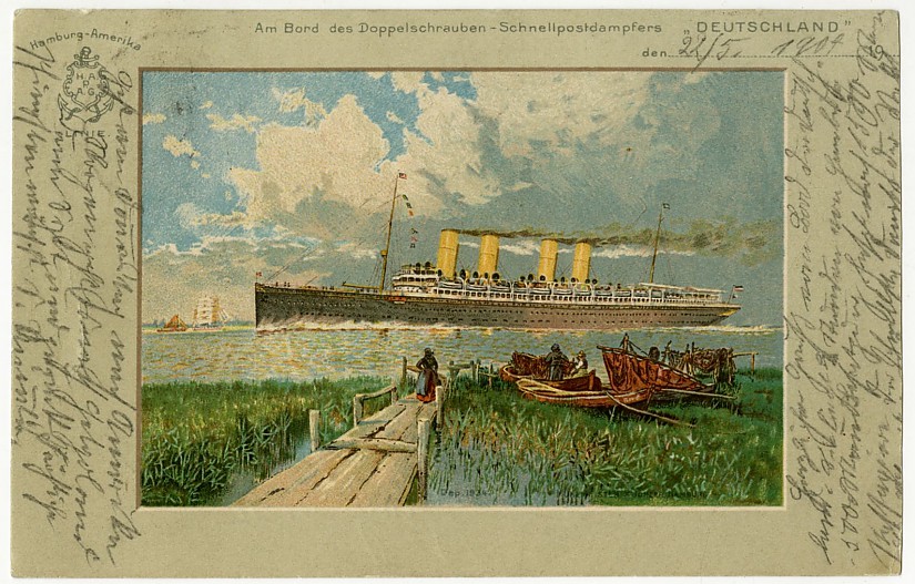 Postdampfer »Deutschland«, Foto: Museum für Kommunikation Postdampfer »Deutschland«, Foto: Museum für Kommunikation