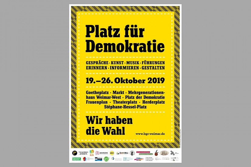 Veranstaltungsflyer »Platz für Demokratie«