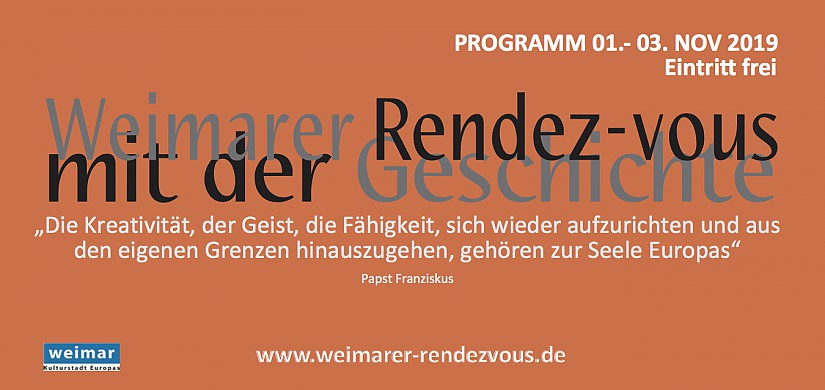 Weimarer Rendez-vous mit der Geschichte 2019 - Flyer