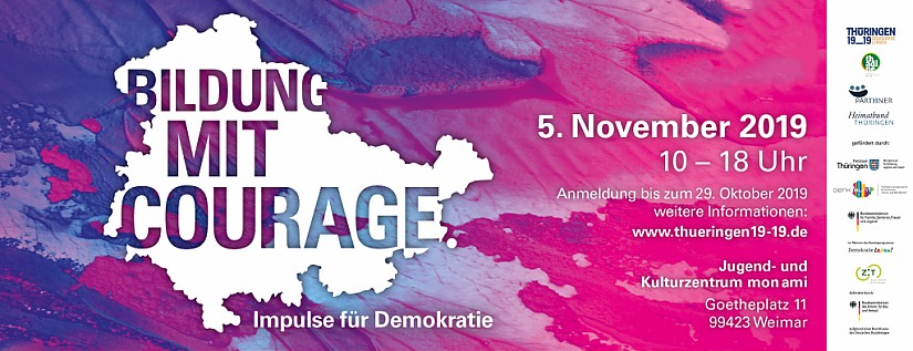 »Bildung braucht Courage« - Flyer