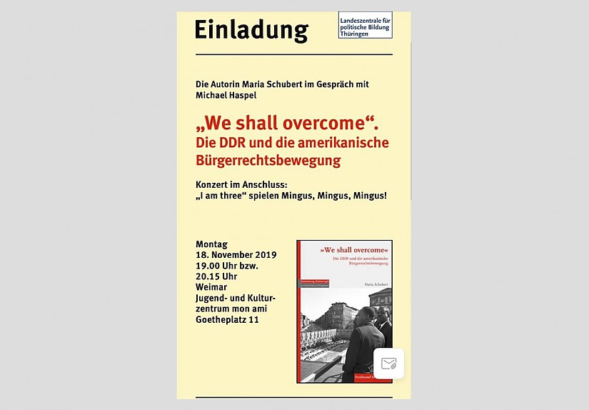 Einladung »We shall overcome, Die DDR und die amerikanische Bürgerrechtsbewegung«