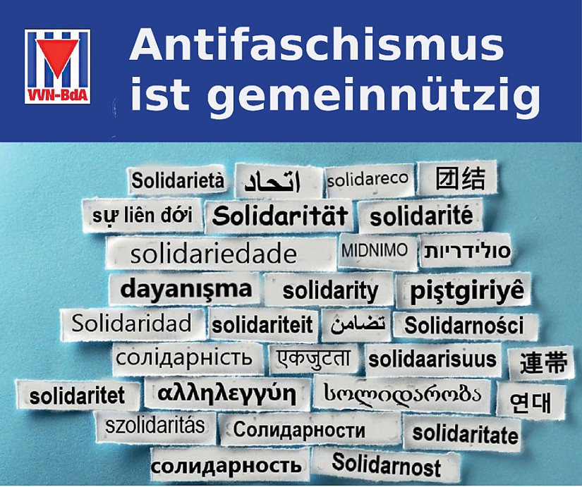 »Antifaschismus ist gemeinnützig«, Quelle: VVN-BdA »Antifaschismus ist gemeinnützig«, Quelle: VVN-BdA