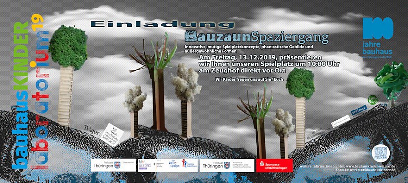 Einladungskarte »Spaziergang am Bauzaun« Einladungskarte »Spaziergang am Bauzaun«