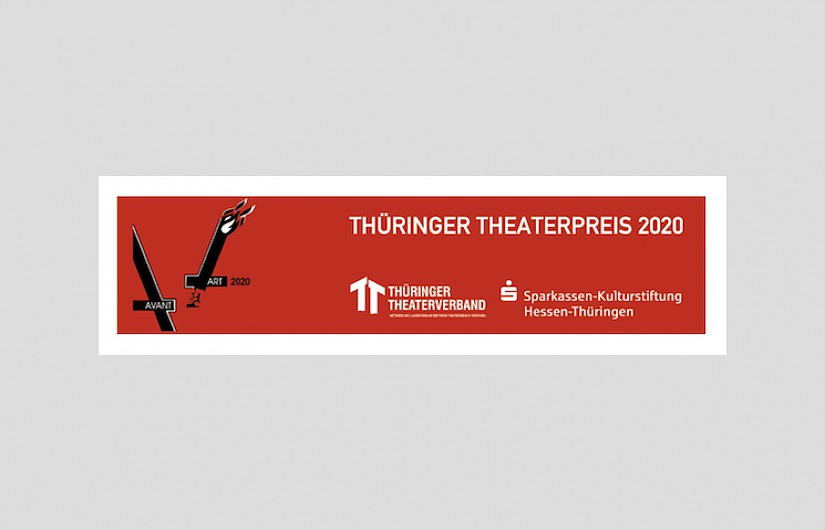 Banner: Auslobung des Thüringer Theaterpreises
