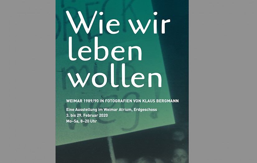 Wendezeit-Ausstellung »Wie wir leben wollen«, Ausschnitt des Veranstaltungsflyers Wendezeit-Ausstellung »Wie wir leben wollen«, Ausschnitt des Veranstaltungsflyers