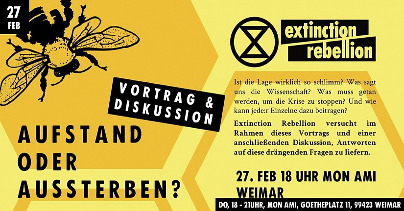 XR-Talk »Aufstand oder Aussterben« - Flyer