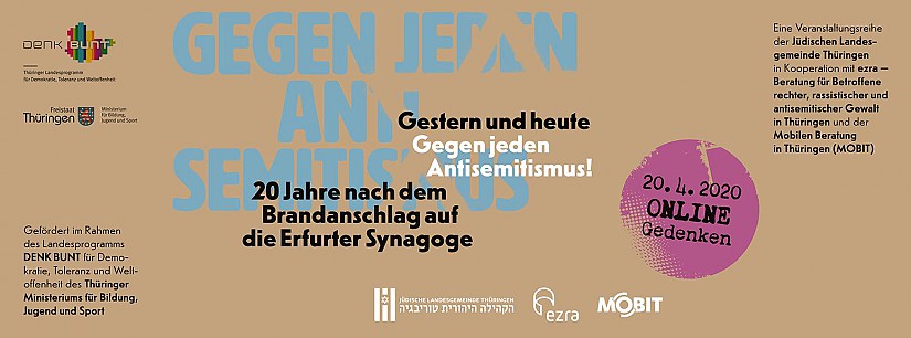 Gegen jeden Antisemitismus – Online-Gedenken - Veranstaltungsflyer