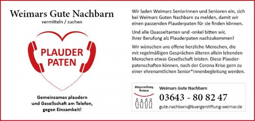 Weimars Gute Nachbarn - Flyer Weimars Gute Nachbarn - Flyer