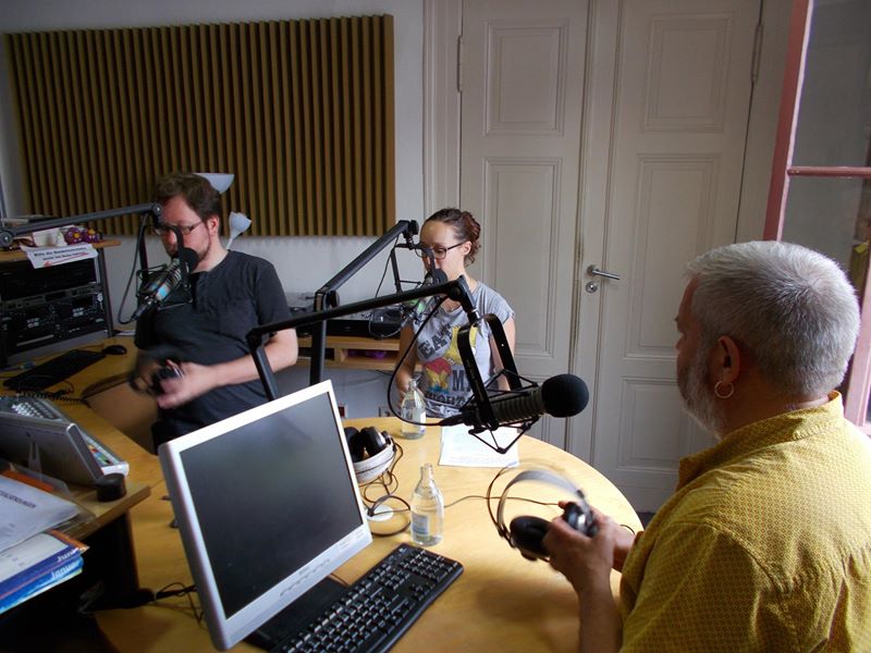 Fritz Burschel im Interview mit Michael Tuscher und Magdalena Bitar (Foto: LOTTE)