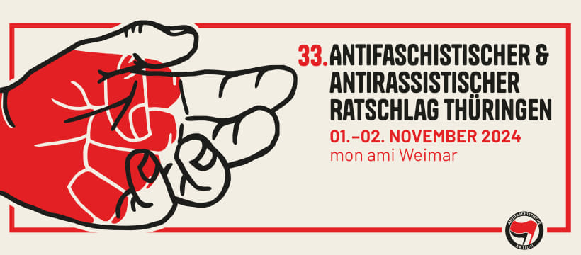 Flyer: 33. antifaschistischer & antirassistischer Ratschlag Thüringen