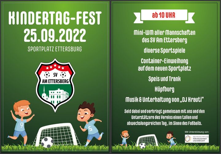 Flyer: Kinderfest beim SV am Ettersberg