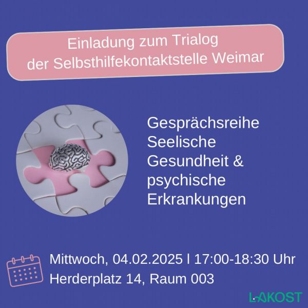Flyer: Trialogischer Austausch - Neue Gesprächsreihe zu seelischer Gesundheit