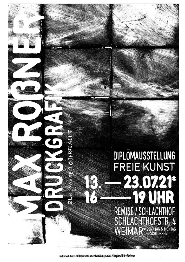  Flyer: »Zur inneren Oberfläche« - Diplomausstellung - Max Roßner