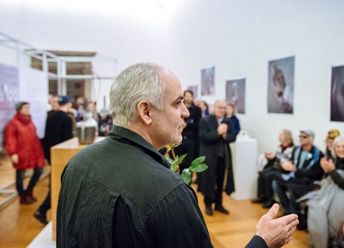 H.P. Grossmann, Ausstellungseröffnung in der Kunsthalle Harry Graf Kessler, 11. Januar 2019 (Quelle: bauhausstudio100.de)  