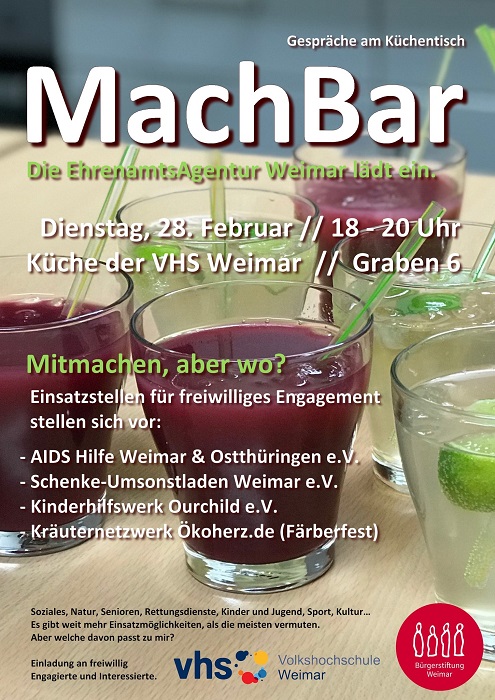 "Machbar" (Quelle: Ehrenamtsagentur, Bürgerstiftung Weimar) "Machbar" (Quelle: Ehrenamtsagentur, Bürgerstiftung Weimar)