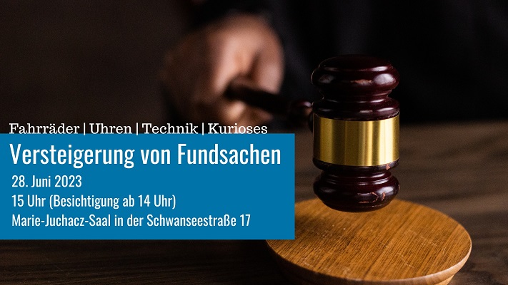 Akündigung: Versteigerung von Fundsachen (Quelle: Stadt Weimar)   Akündigung: Versteigerung von Fundsachen (Quelle: Stadt Weimar)