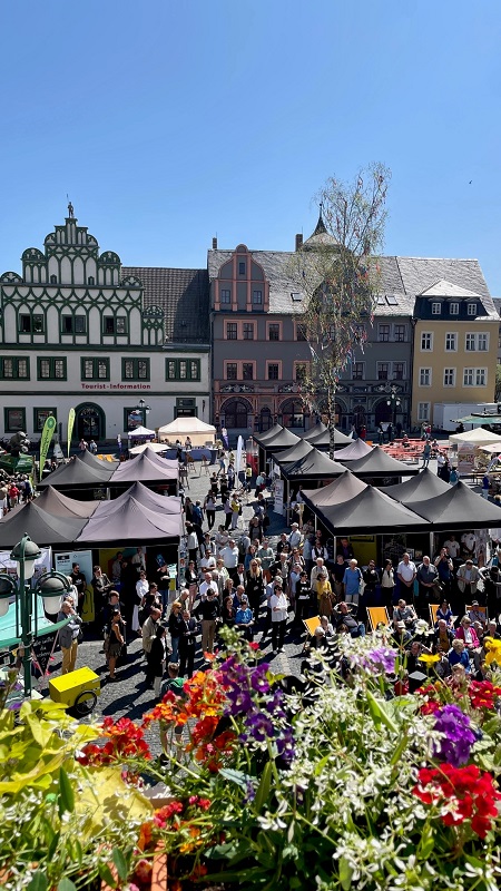 UNESCO Welterbetag auf Weimarer Marktplatz (Quelle: Stadt Weimar)