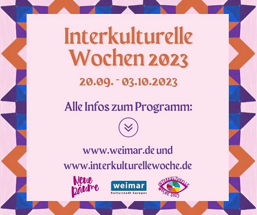 Flyer: Interkulturelle Wochen 2023, Weimar  