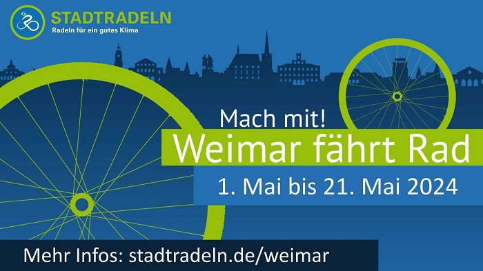 Flyer: Stadtradeln. Weimar fährt Rad, 1. bis 21. Mai