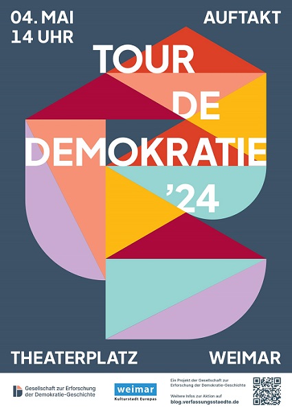 Flyer: "Tour de Demokratie", Auftakt am Samstag, den 4. Mai, auf dem Theaterplatz ab 14 Uhr Flyer: "Tour de Demokratie", Auftakt am Samstag, den 4. Mai, auf dem Theaterplatz ab 14 Uhr
