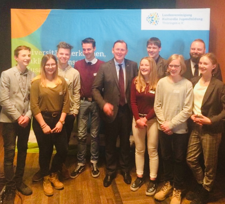 "Barcamp" im mon ami  mit Jugendlichen und Thüringens Ministerpräsident Bodo Ramelow, Foto: Radio Lotte