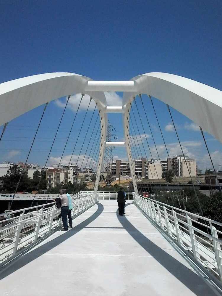  Die Fußgängerbrücke in Thessaloniki dient als Referenzobjekt für das Forschungsprojekt., Foto: Kosmas Dragos