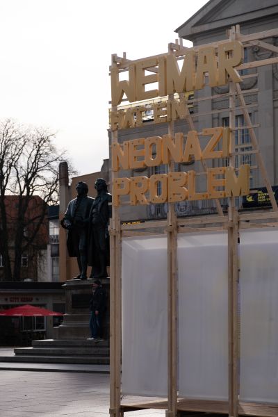 Ausstellung "Weimar hat ein Neonazi-Problem" (Quelle: Tillmann Gebauer) Ausstellung "Weimar hat ein Neonazi-Problem" (Quelle: Tillmann Gebauer)