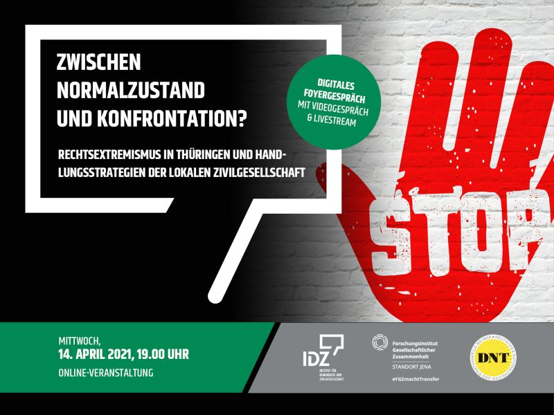 Online-Gespräch über Rechtsextremismus Thüringen (Quelle: IDZ Jena und DNT Weimar)