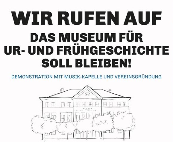 Aufruf zur Demonstration und Vereinsgründung "Unser Museum bleibt"
