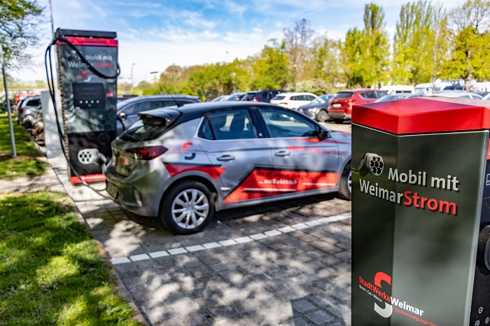 Neue Ladesäule für E-Autos (Foto: Bianca Rösnick)