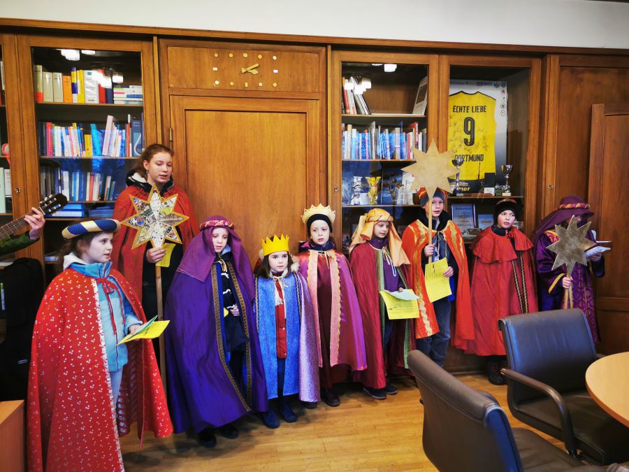 Sternsinger im Rathhaus, Weimar 2020, Foto: Sabrina Geyersbach