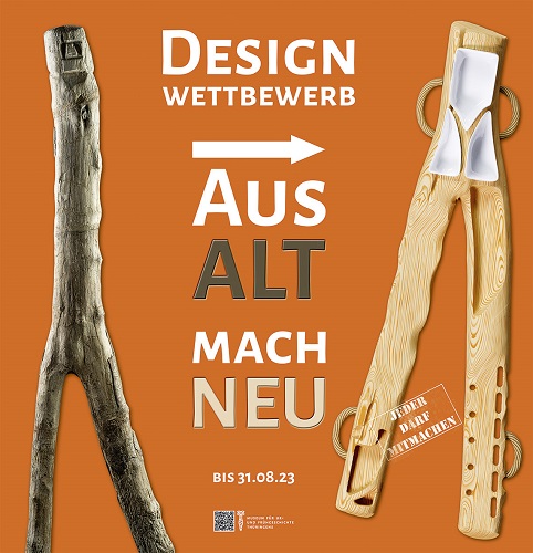 Flyer: Design-Wettbewerb. "Aus alt mach neu" (Quelle: Museum für Ur- und Frühgeschichte) Flyer: Design-Wettbewerb. "Aus alt mach neu" (Quelle: Museum für Ur- und Frühgeschichte)