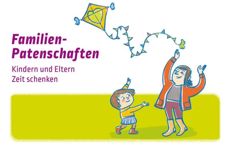 Banner: Familien-Patenschaften. Kindern und Eltern Zeit schenken (Quelle: Stadt Weimar)