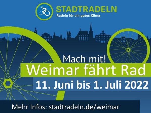 Stadtradeln Weimar vom 11. Juni bis zum 1. Juli (Quelle: Stadt Weimar)