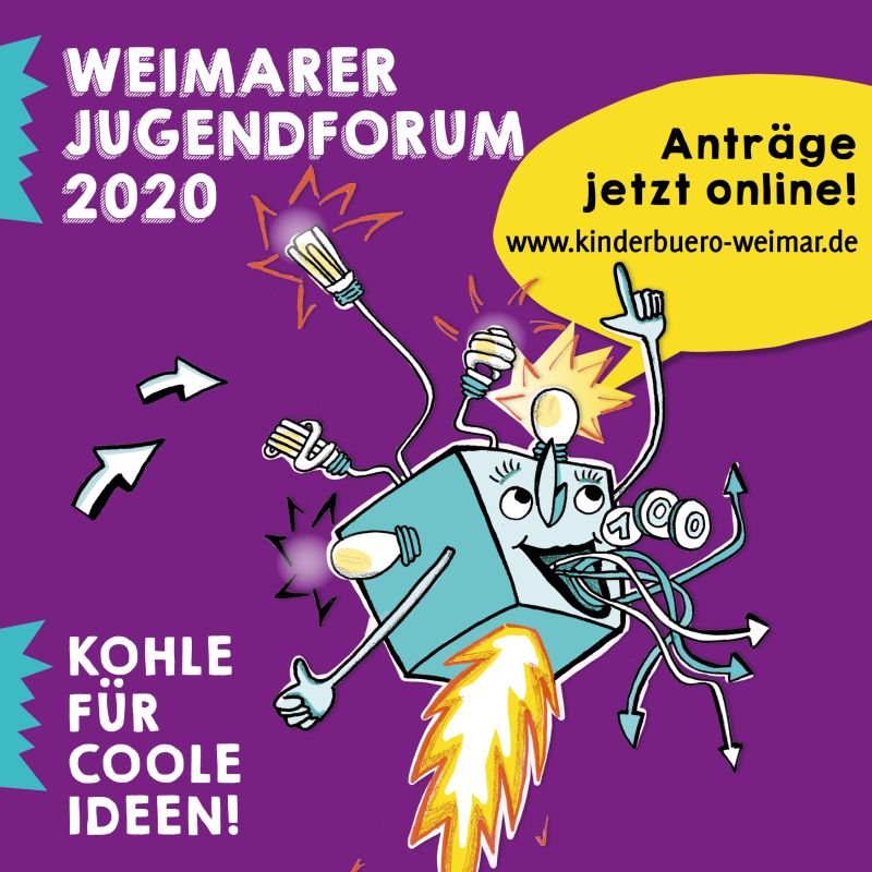 Jugendforum online (Grafik: Kinderbüro Weimar) Jugendforum online (Grafik: Kinderbüro Weimar)