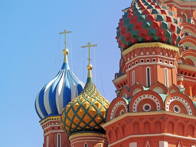 Kuppeln der Basilius-Kathedrale in Moskau, Quelle: Pixabay