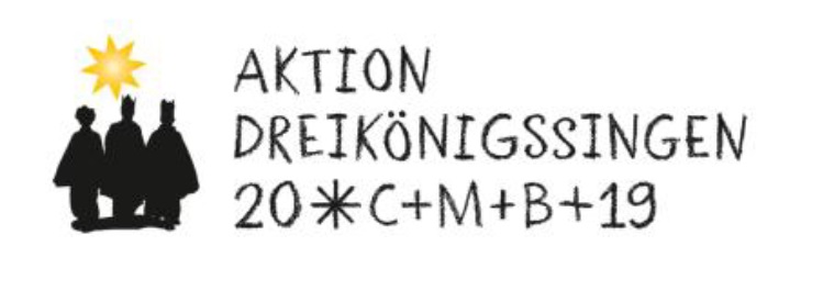 Logo: Aktion Dreikönigssingen 2019, Quelle: Pfarrbrief der katholischen Herz-Jesu-Kirche Weimar Logo: Aktion Dreikönigssingen 2019, Quelle: Pfarrbrief der katholischen Herz-Jesu-Kirche Weimar